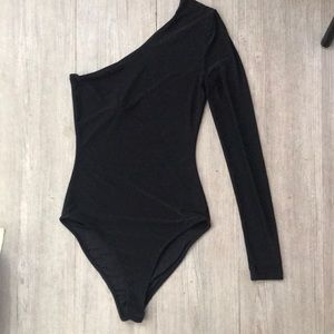 Off side One shoulder body suit